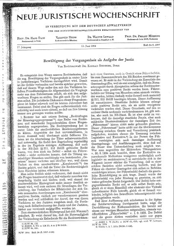 Redeker NJW 1964