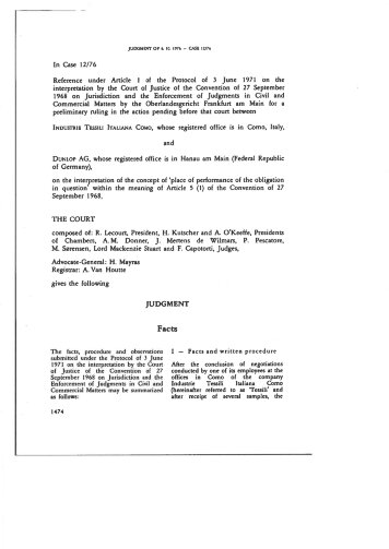 ECJ C 12-76 Tessili-Dunlop